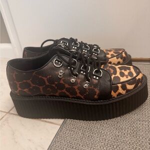 Killstar Black and Leopard Platform Shoes